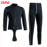 3mm 5mm Laste neopreenist m&auml;rg&uuml;likond Sukeldumine Surfamine Snorgeldamine Soe Pikkade varrukatega Kaheosaline ujumisriietus Unisex Laps S Large Kids Size black