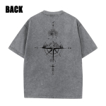 Y2k Meeste Pesitud Vintage T-s&auml;rk Must Streetwear Kolju Graafiline Tr&uuml;kiga T-s&auml;rk Harajuku T-s&auml;rk Suvine L&uuml;hikeste Varrukatega T-s&auml;rgid 2XL gray