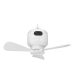 Telkimisventilaator Laetav 8000mAh Aku Eemaldatavad Labad Kaugjuhtimispult 3 Kiirust Kaasaskantav Telgiventilaator Reisimiseks V&auml;litingimustes white