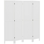 Puidust ruumijagaja siseruumidesse, kokkupandav, 4 puidust paneeli, 160 x 170 cm, valge 160 x 1.8 x 170 cm