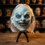 T&auml;iskasvanute Unisex Valge Pika Karvaga Hirmutav Kummituse Mask Naise Vaimustus Halloweeni Kost&uuml;&uuml;mi Aksessuaar Peole Ja Cosplay'le gray