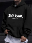 Vabaaja prindiga kapuutsikas - PIT BULL graafika XXXL black