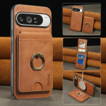 2-&uuml;hes nahast &uuml;mbris Google Pixel 8 8A 8Pro Pro 9 9Pro 9ProXL 10 10Pro Pro XL Pixel9 Pixel10 jaoks, kaardipesa, s&otilde;rmuse/ telefoni kate Pixel 10 Pro pruun