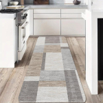 Ristk&uuml;likukujuline geomeetriline muster k&ouml;&ouml;gip&otilde;randamatt, flanellp&otilde;randavaip, ideaalne k&ouml;&ouml;ki, elutuppa, esikusse, kodu kaunistamiseks 60X180CM(2X5.9FT gray