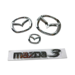Plastikust auto esiv&otilde;re embleem, tagaluugi m&auml;rk, rooliratta kleebis Mazda 3 Mazda3 logo kaunistus