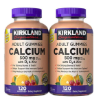 Vitamiinikummikommid Pudelid Kirkland Signature Kaltsium 500mg D3 120 x 2 120 Tabletti 2 tk