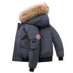 Meeste Talve T&ouml;&ouml;riided Parka Moodne Paks Karvane Krae Puhverjakk M