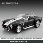 Simulatsioon 1:22. skaala klassikaline Shelby AC Cobra sulamist auto mudel heliga ja tuledega kollektsiooniks valu metallist miniatuurne auto