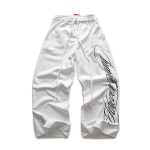 RogueWave Y2K Ameerika Hip-Hopi T&auml;hetr&uuml;kiga Streetwear Meestele Ja Naistele Personaalne Retro Jogger Laiad Vaba L&otilde;ikega &Uuml;lem&otilde;&otilde;dulised Vabaaja P&uuml;ksid M white