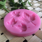 Toiduk&otilde;lblikud lehekujulised 3D silikoonkoogid Fondant hallitusseente seebi k&uuml;&uuml;nlavormid