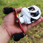 Kalastusrull 18+1 BB Baitcast Reels Metallist magnetpiduris&uuml;steem Baitcaster Casting kalastusrull Left Hand valge