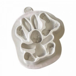 Silikoonvorm 3D RABBIT Easter Bunny Fondant Koogivormid Tassikoogit&ouml;&ouml;riistad K&ouml;&ouml;gitarvikud valge