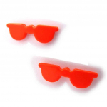 Les Tr&eacute;sors De Lily [J8184] - Boucles Cr&eacute;ateur 'Lunettes' orange oranž