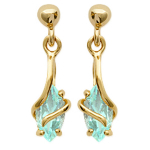 Les Tr&eacute;sors De Lily [L1184] - Boucles 'C&acirc;lin' topaze bleu t&uuml;rkiissinine