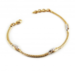 Altesse [L1731] - Bracelet Plaqu&eacute; Or 'Scarlett' 2 tons kuld