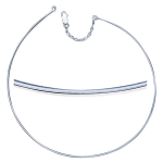 Les Tr&eacute;sors De Lily [M7287] - h&otilde;bedane kaelakee 'Omega' h&otilde;be - 45 cm 1 mm (sile) h&otilde;be