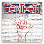 Les Tr&eacute;sors De Lily [P6500] - l&otilde;uend  So British  rock'n'rolli s&uuml;mbol - 40x40 cm hall