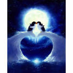 5D DIY Teemanttikandid T&auml;is&uuml;mmargune teemantmaaling Loomade armastuse pingviini ristpistes 20X30CM