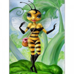 5D DIY teemantmaali mosaiik  Bee Elf  Teemantkivist tikand Ristpistes Kodukaunistus 20X30CM