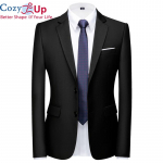 Cozy Up meeste pikkade varrukatega klassikaline n&ouml;&ouml;biga veniv bleiser M must