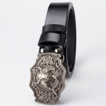 Meeste Cow Bull sileda pandlaga tsingisulamist v&ouml;&ouml; Meeste punk rock ehtsast nahast rihmad vabaaja meeste aksessuaarid 125cm