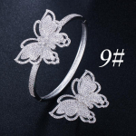 WWJ &uuml;liluksuslik liblikakujuline kuupmeetrist tsirkooniumoksiidist pulmamanseti k&auml;ev&otilde;ru laia s&otilde;rmuse komplekt 6 roosa kuldne v&auml;rv