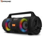TOPROAD 20 W kaasaskantav Bluetooth-k&otilde;lar juhtmevaba stereo bass kodupeo boombox v&auml;listingimustes suur kolonni tugi FM-raadio LED-tuled must