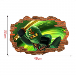 Ninjago m&auml;ngukleebised Multifilm Anime seinakleebised Lastetoa isekleepuvad PVC seinakaunistuse kleebised