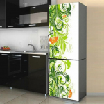 Geomeetrilise mustriga seinak&uuml;lmiku kleebised s&ouml;&ouml;gitoa jaoks kodukaunistamiseks tellised tassikapp Toit Vin&uuml;&uuml;l Art Seinakleebised K&uuml;lmik 60x180cm(1 pcs)