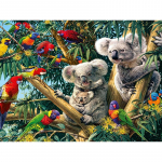 5D DIY Teemantmaaling Koala perekond Teemanttikandid T&auml;ismosaiigikomplektid Ristpistes Kodukaunistus K&auml;sitsi valmistatud kingitused Round 20x30cm