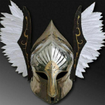 Viking Helmet Fountain Guard Wing Kiiver Soomus Viking terasest messingist kiiver