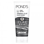 POND'S Pure Detox Mineral Clay Activated Charcoal, 4X Oil Absorbing, Detoxifying, Clay Mask For Oil Free Instant Glow, Face Mask 90 g