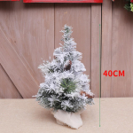 Snow Flocked lauaj&otilde;ulupuu, eelvalgustatud kunstlik minij&otilde;ulupuu, kotiriie alus, sisekontori h&uuml;lgamiseks 40cm