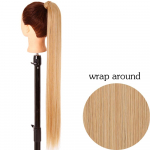 XINRAN 22-tolline 34-tolline s&uuml;nteetiline pikk sirge hobusesaba juuksepake juukseklambril Ombre pruun blondid juuksepikendused poni saba 55 cm