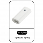 Fonken Apple Pencil Converter laadimisadapteri kaabli pistik C-t&uuml;&uuml;pi emas-Lightningi teisendaja Apple Pencili 1. jaoks Lightning to Lightning valge