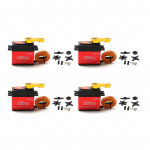 4 tk digitaalne servo 25 kg suure p&ouml;&ouml;rdemomendiga 180 kraadi roostevabast terasest k&auml;iguservo 1/8 1/10 kaugjuhtimispuldiga autole 4pcs