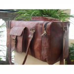 Pruun vintage ehtne reisipagas meeste spordisaalikotid pruunist kitsenahast 20x8x08 pruun