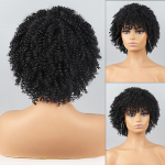 LISI HAIR Afro-naiste l&uuml;hike ombre blond, krussis lokkis parukas s&uuml;nteetiline kiud looduslik lokkis Aafrika naiste mood l&uuml;hike parukas 25cm