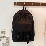 Naiste raamatukott, suure mahutavusega kolledži &uuml;li&otilde;pilaste seljakott nailonist lihtne moodne reguleeritav &uuml;hev&auml;rviline rihm teismeliste t&uuml;drukute poistele One Size valge