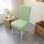 Lihtsad kaasaegsed majapidamises kasutatavad kokkupandavad žakaarv&auml;rvi kontoritoolikatted Flannelette v&otilde;rgust elastse toolikattega, s&ouml;&ouml;gitooli istmekattega 1-Pcs roheline