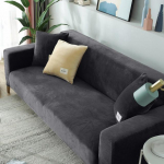 Velvet Plush diivani kate Elastne paks veniv tugitooli diivani kate nurgadiivani katted elutuppa L kujuga 1/2/3/4 istekohaga 3-Seater 190-230cm tumehall v&auml;rv