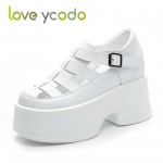 Love Ycodo kaubam&auml;rgiga naiste ja &uuml;li&otilde;pilaste suvised paksu tallaga naturaalsest nahast sandaalid 39