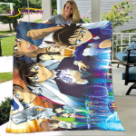 Anime Detective Conan Cartoon pehme pl&uuml;&uuml;sist tekk, flanelltekk elutuppa magamistuppa voodi diivan, piknikukate 3D 75x90cm