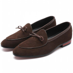 Seemisnahast mokassiinid meestele Loafers Moekingad Meeste Luksuslikud pidulikud kingad Peokingad Pulmajalatsid 38 pruun