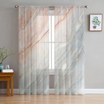 Valge ja kuldse mustriga marmorist l&auml;bipaistev vookardin elutoa jaoks L&auml;bipaistev t&uuml;llist aknakardin magamistoa tarvikute sisekujunduseks 1 PCS W200XH250cm