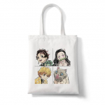 &Otilde;lakott Kawaii Anime Ghost Slayer L&otilde;uendist kott K&auml;ekotid Naistele Harajuku Pehme hoiuruum Korduvkasutatav suure mahutavusega ostukott 24*26cm