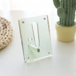 Korea Akr&uuml;&uuml;l Korea Kpop fotokaardid Magnetiline kahekordne fototahvel 3/4 tolline idol pildiraam, l&auml;bipaistev plakat, kirjutuslaua esitusalus green