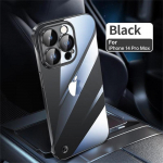 Raamita galvaniseeritud telefoni&uuml;mbris iPhone 11 12 13 14 Pro Max 14 Plus 13 Pro objektiivikaitsega l&auml;bipaistev kest ilma &auml;&auml;risteta iPhone 14 Pro Max must