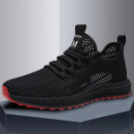 Meeste kerged jooksujalatsid V&otilde;rgust vabaaja tossud meestele hingavad treeningtennised 44 must