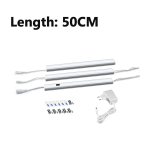 1-5 TK komplekti seeria Smart LED k&ouml;&ouml;givalgusti 12 V LED-ribavalgusti alumiiniumprofiiltoru pirnid k&auml;sitsi p&uuml;hkimisanduri kapi valgus magamistoak&ouml;&ouml;gi jaoks 3PCS 50CM EU Plug soe valge v&auml;rv